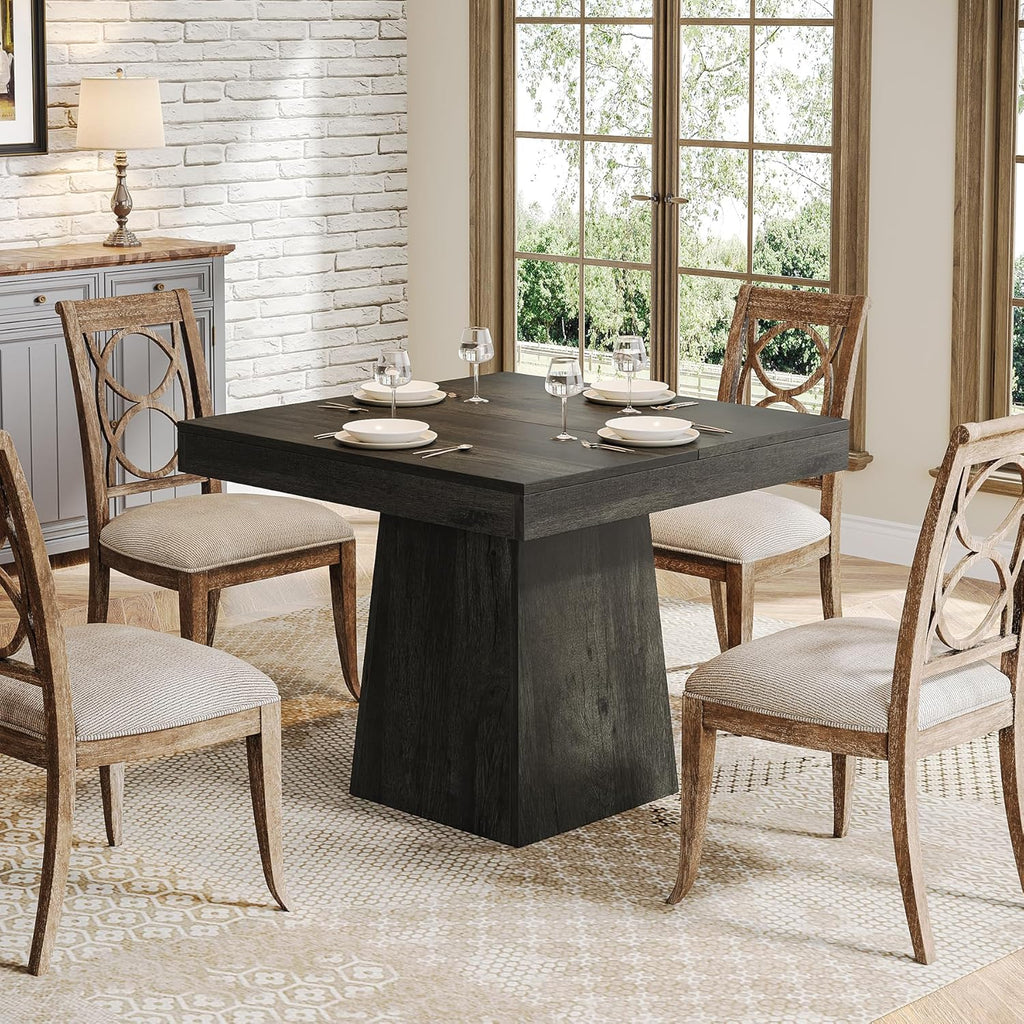31.5" Square Dining Table for 4 - Small Farmhouse Kitchen Table