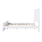 White Queen Size Bed Frame - Solid Wood & MDF