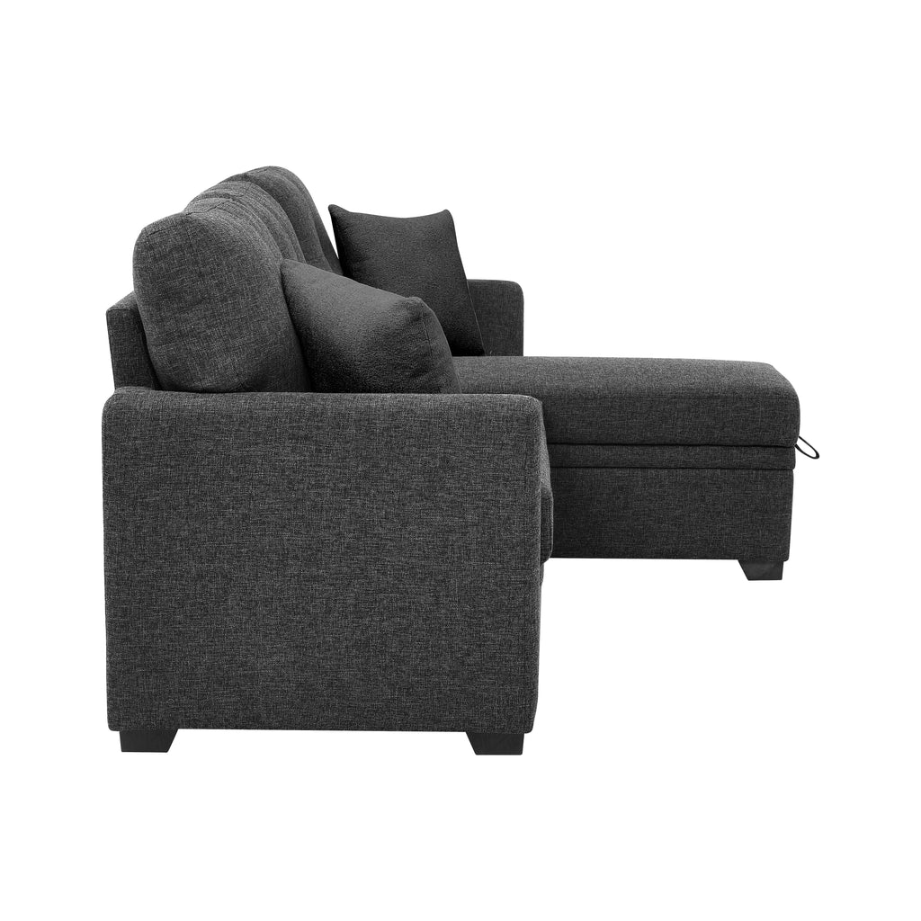 Reversible Sectional Sofa with Pull-Out Bed