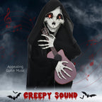 HOMCOM 4.3' Outdoor Halloween Decoration Animatronic Guitar-playing Grim Reaper