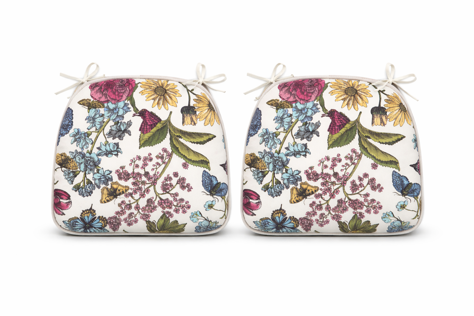Outdoor Patio Chair Cushions - Botanical Floral Print