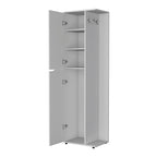 Harper Broom Cabinet With 2 Doors, 3 Shelves, And A Holder