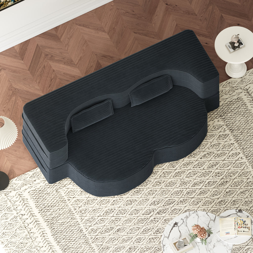 Modern Floor Sofa Bed with Pillows