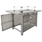 K&K 8-Piece Patio Furniture Set with 43" Fire Pit Table