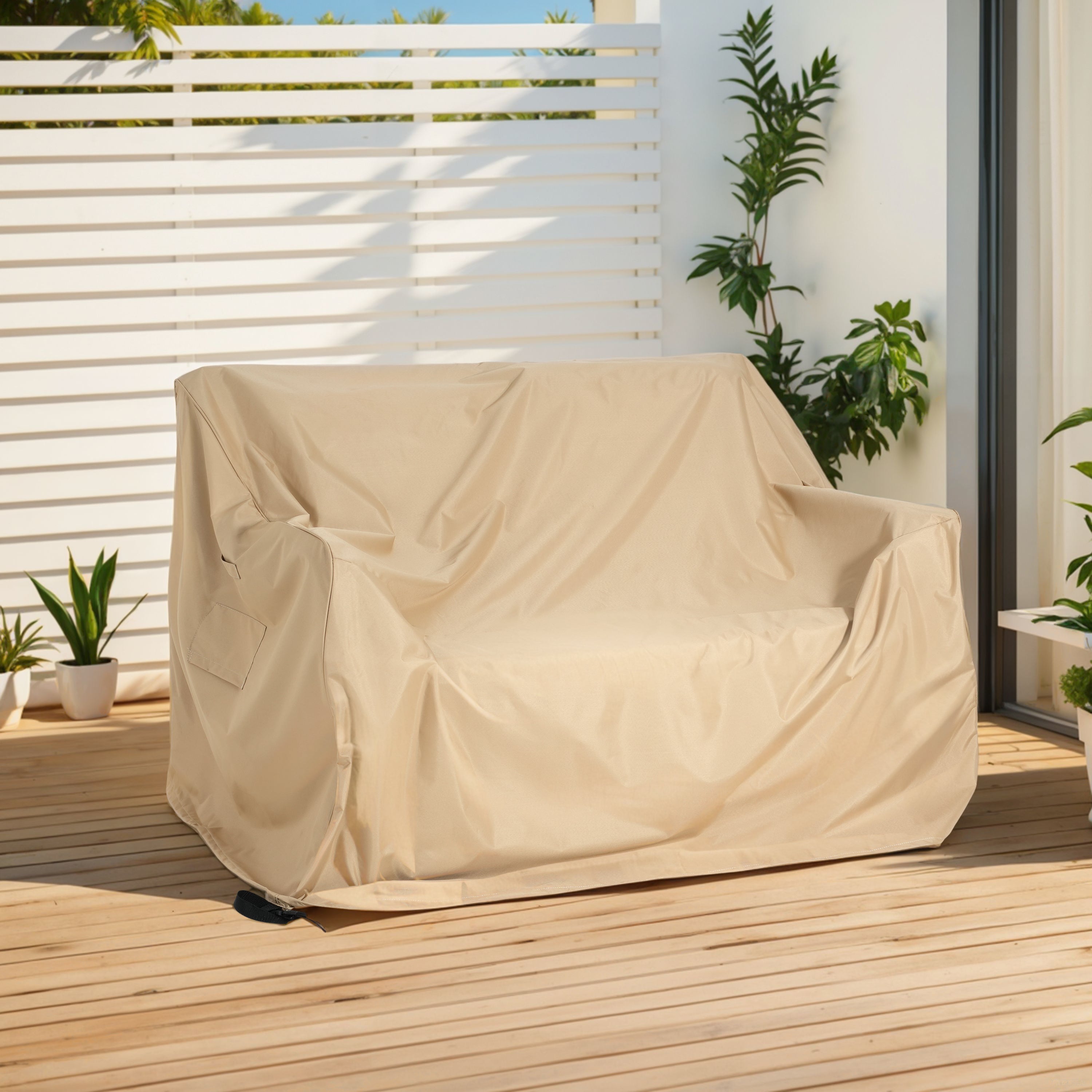 Shield Outdoor Loveseat Sofa Cover Beige