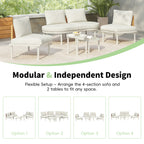Topmax 6-Piece Patio Sofa Furniture Set
