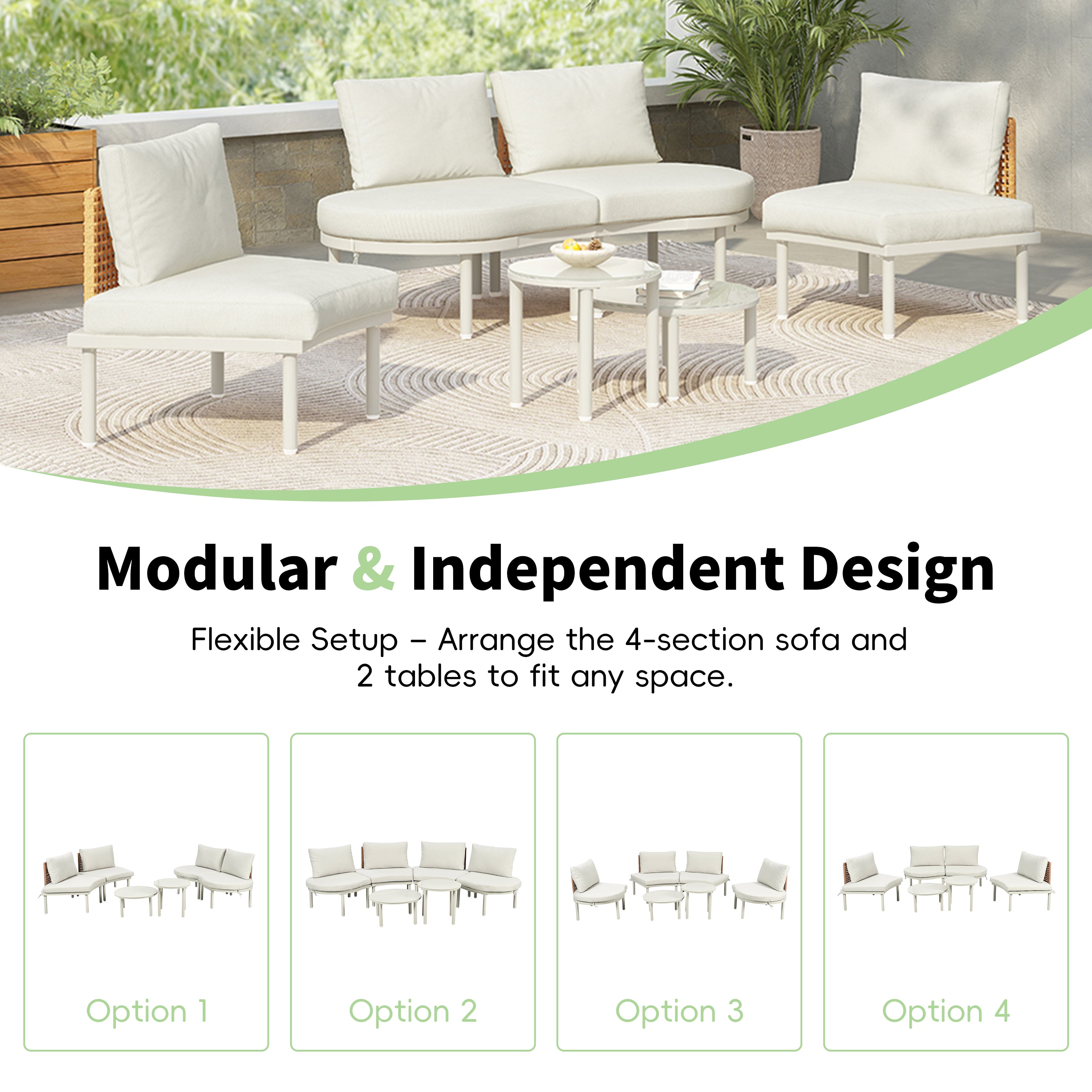 Topmax 6-Piece Patio Sofa Furniture Set
