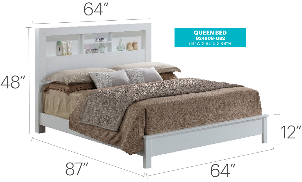 Stylish Transitional Queen Bed
