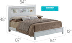 Stylish Transitional Queen Bed