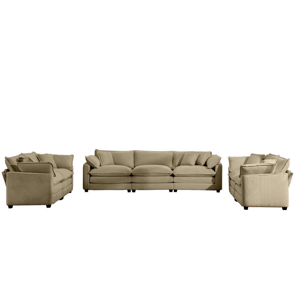 Modern Fabric Living Room Sofa 2-Piece Set