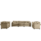 Modern Fabric Living Room Sofa 2-Piece Set