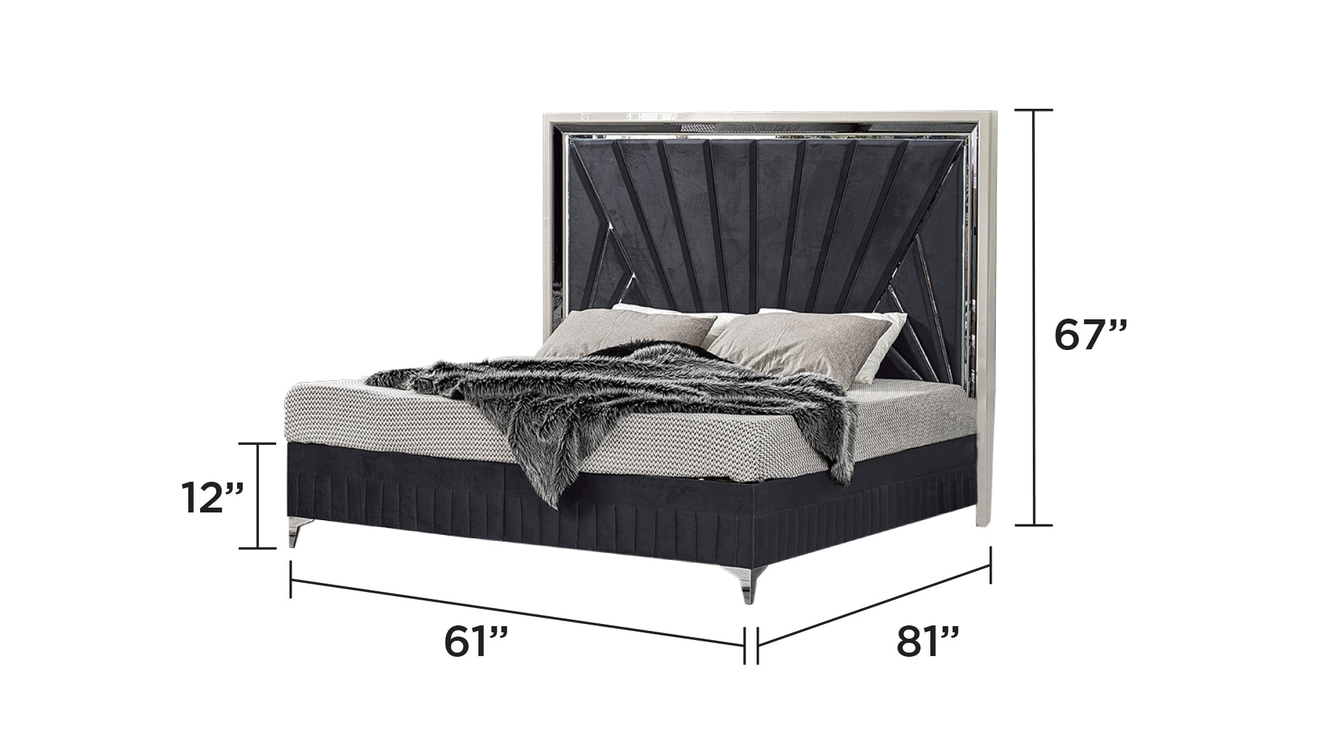 Lavita Modern & Contemporary 4 Pc Queen Upholstered Bedroom Set
