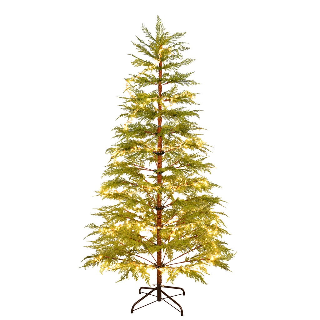6 Feet Artificial Full Christmas Tree with LED Lights