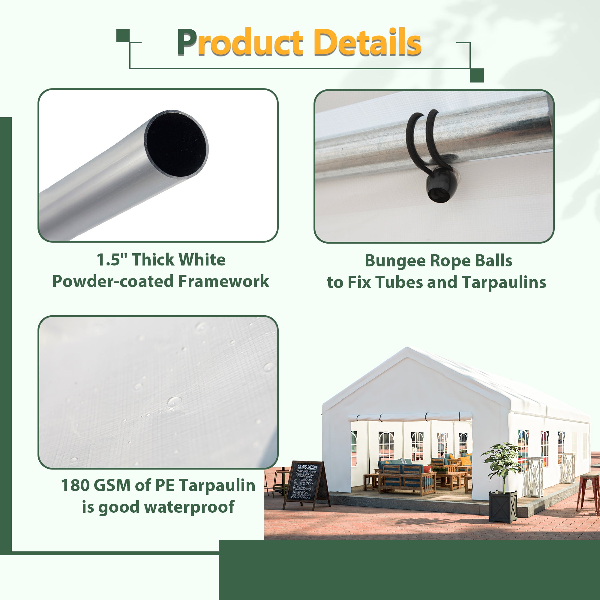 16x32 FT Party Tent with Removable Sidewalls
