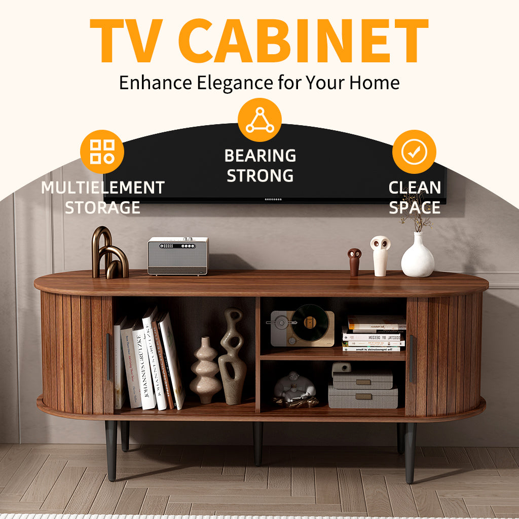 47" Modern TV Stand with Storage Compartment