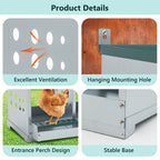 10-Bay Metal Nest Box for Hens and Ducks