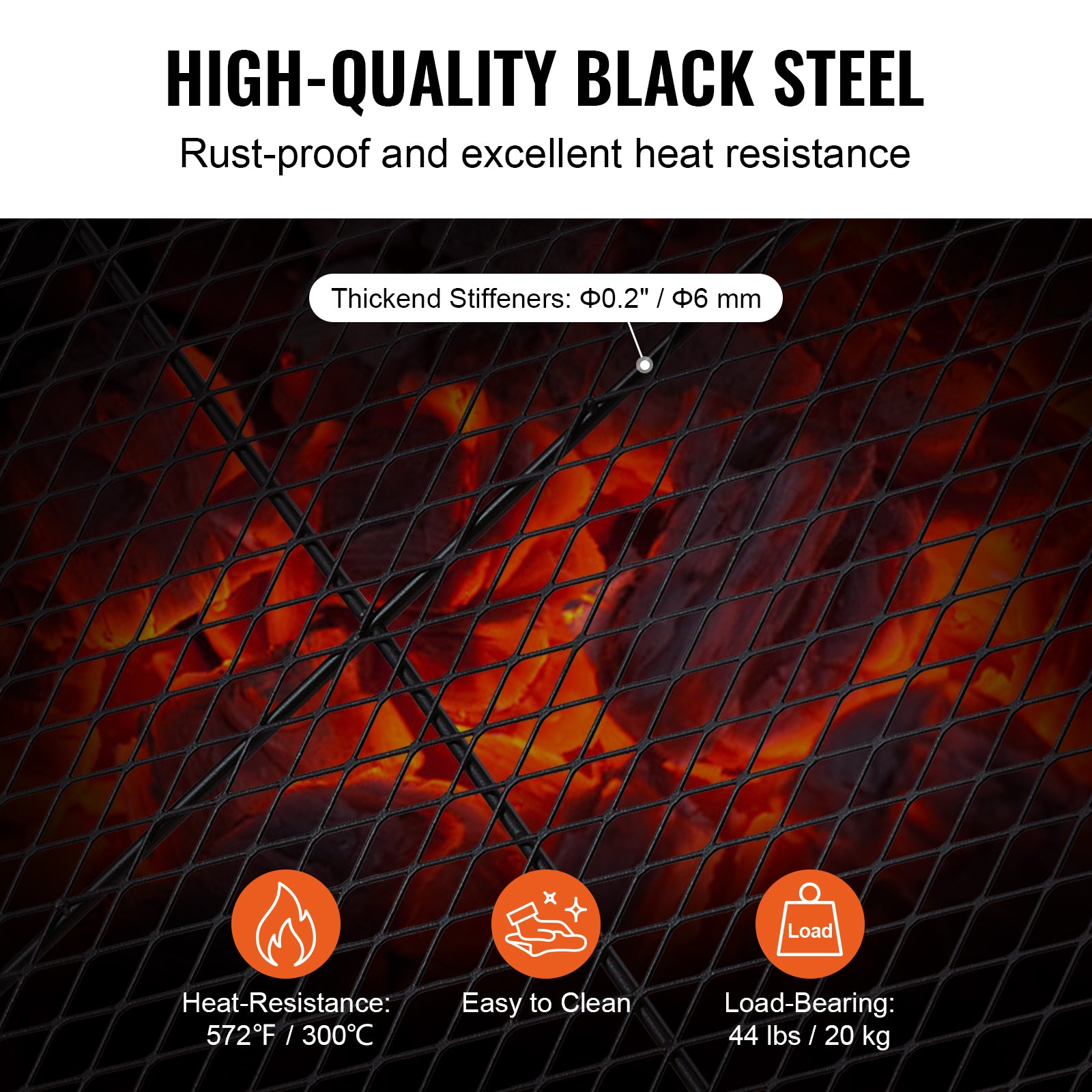 X-Marks Fire Pit Grill Grate - Round Cooking Grate - 36 Inch