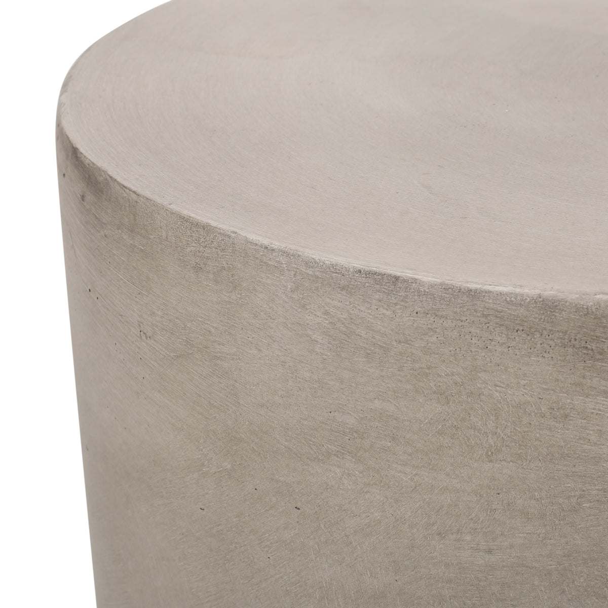 Outdoor Lightweight Concrete Side Table, 15.75-Inch, Light Gray