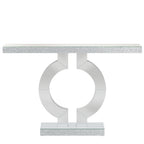43" Modern Mirrored Console Table with O-Shaped Base