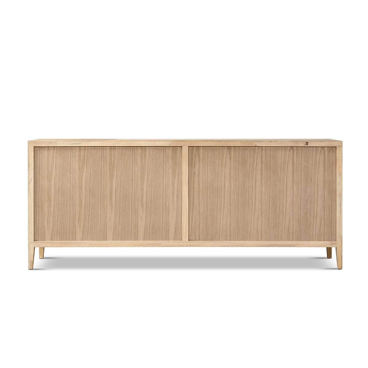 Marlowe 83-Inch Glass Door Sideboard, Brushed White