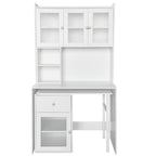 Computer Desk with Glass Door for Home Office