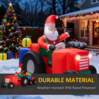 Inflatable Santa on Driving Trailer with Gift Load