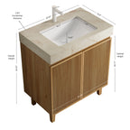 LULA 30" Bathroom Vanity & Sink, Freestanding Cabinet