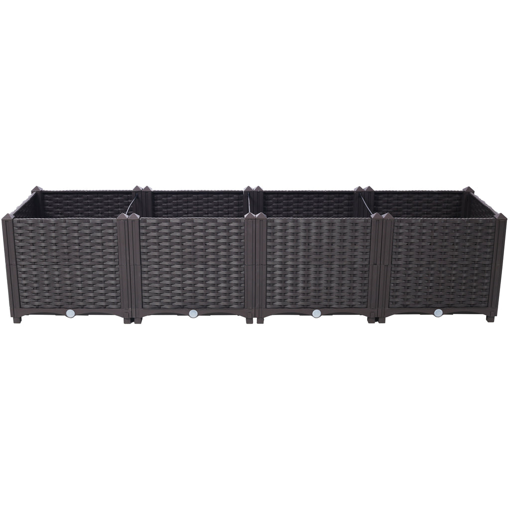 Deep Raised Garden Bed Plastic Planter Boxes