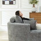 55''L Chenille Foam Single Swivel Chair