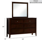 Daniel G1312-D-25 Dresser, Cappuccino