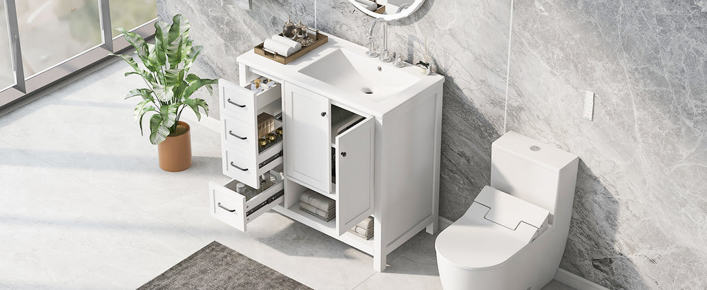 36" Bathroom Vanity with Sink Top