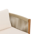 Outdoor Loveseat and Coffee Table Set with Acacia Wood Frame