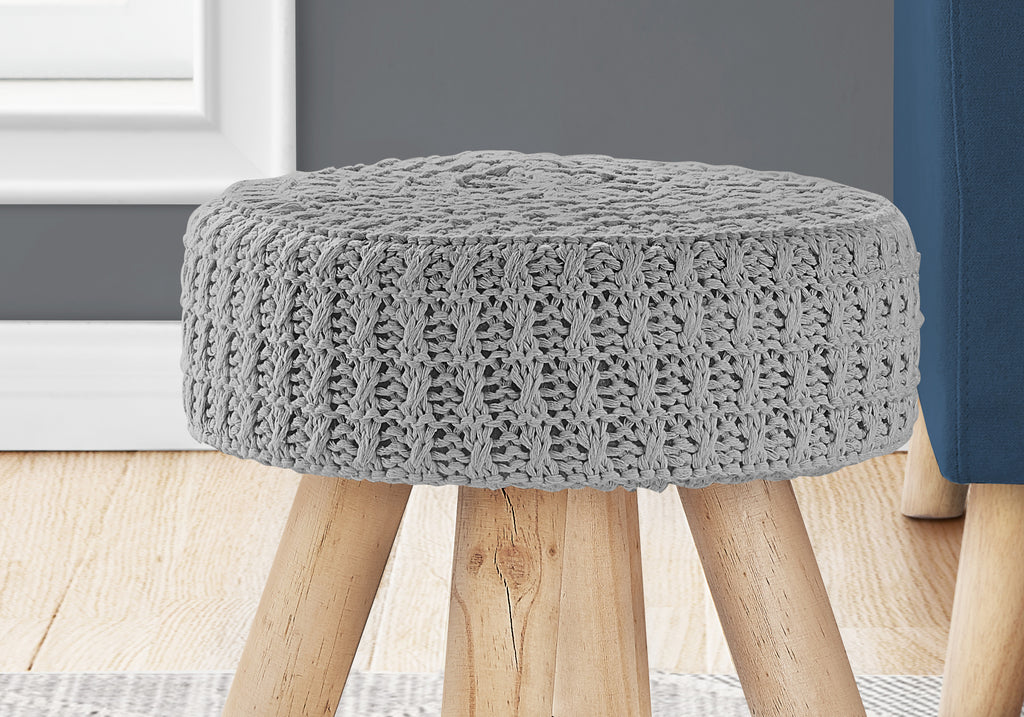12" Round Ottoman, Pouf, Footrest, Foot Stool