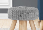 12" Round Ottoman, Pouf, Footrest, Foot Stool