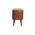 Solid Wood Mini Rounded Entertainment Unit, Nordic Legs