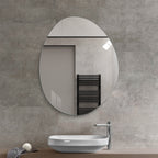 40 in. x 32 in. Modern Asymmetrical Bathroom Wall Mirror