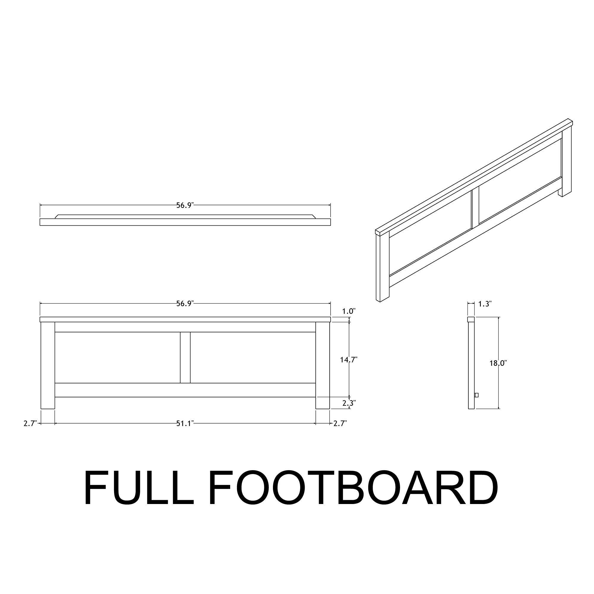 Augusta Low Profile Bed