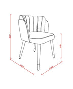 Zephyr Wood Velvet Dining Chair