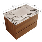 29.9" Modern Floating Bathroom Vanity with Faux Marble Top