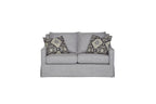 Loveseat With Skirt And Reversable Cushions And 2 Pillows