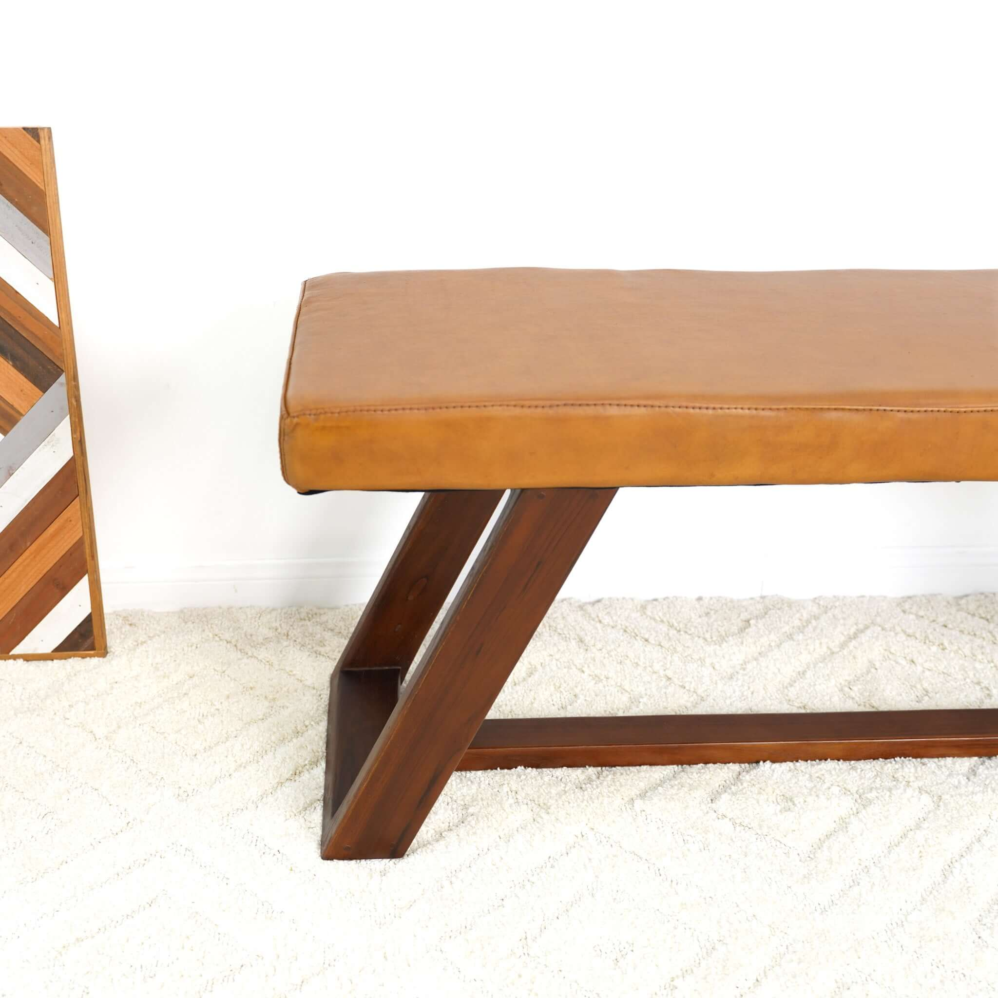 Marley Genuine Leather Bench