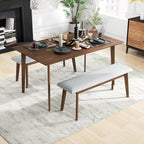 Carlos Fabric Upholstered Solid Wood Bench