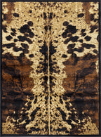 Tribes GC_YLS4008 Cowhide Design Accent Rug