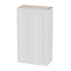White Shaker Solid Wood Wall Cabinet with Soft-Close Doors