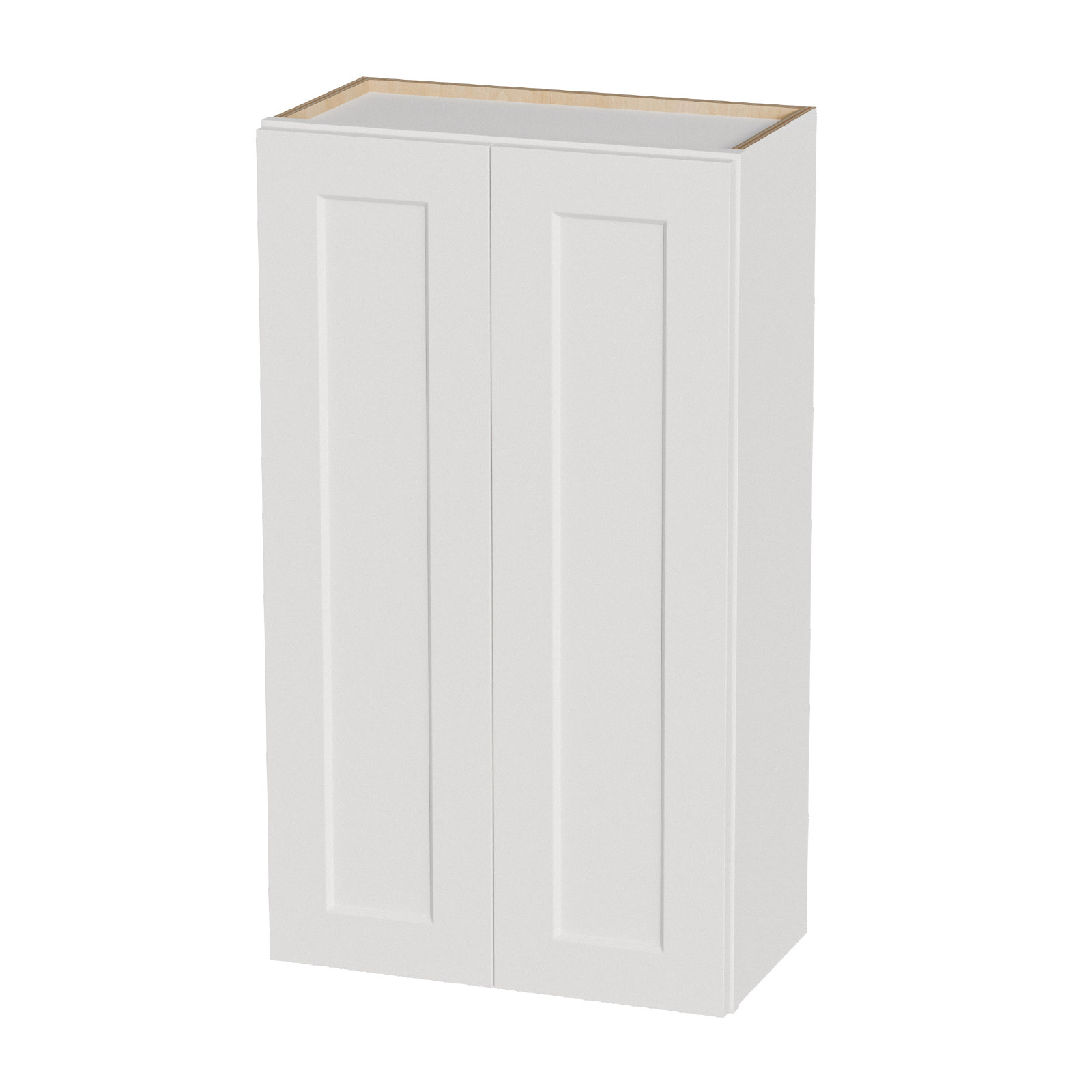 White Shaker Solid Wood Wall Cabinet with Soft-Close Doors
