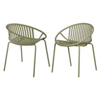 7 Pieces Outdoor Modern Dining Set with Stackable Chair