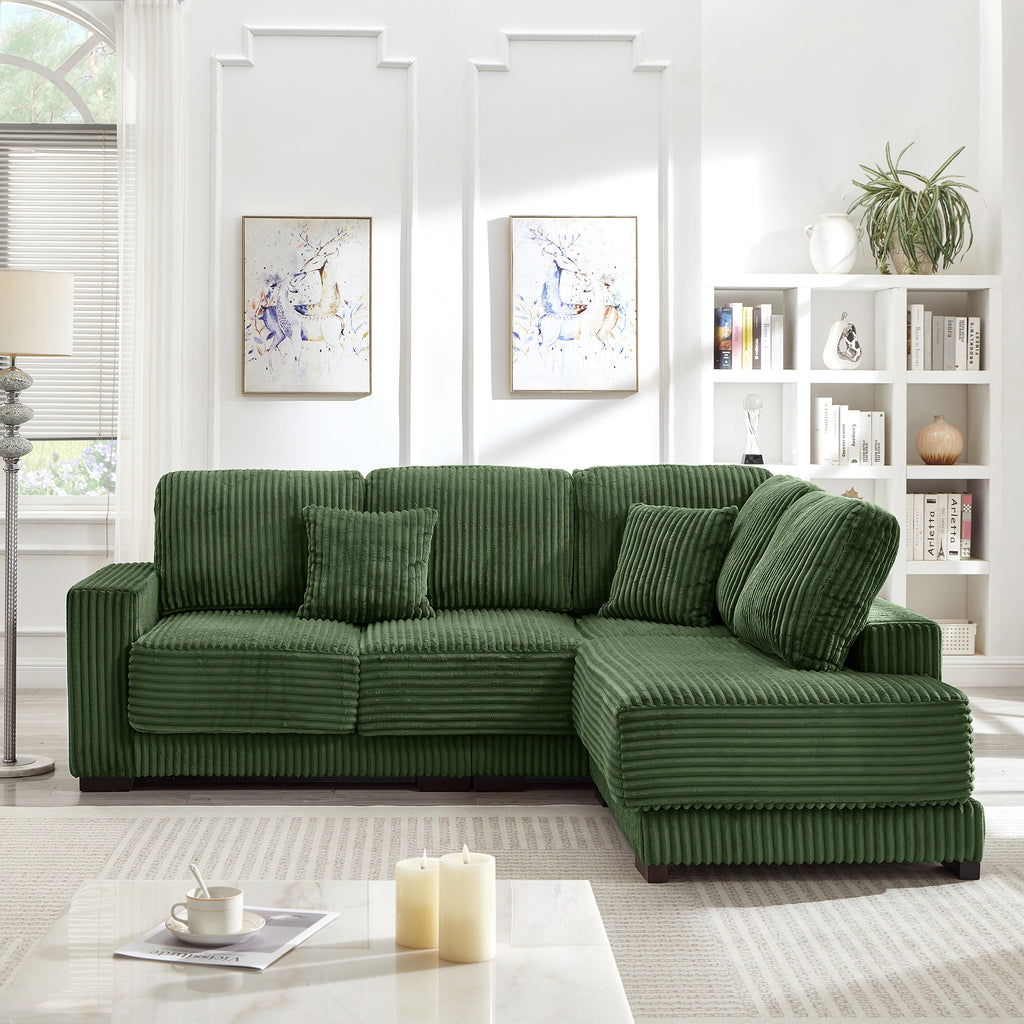 93" Sectional Sofa with Reversible Chaise Lounge