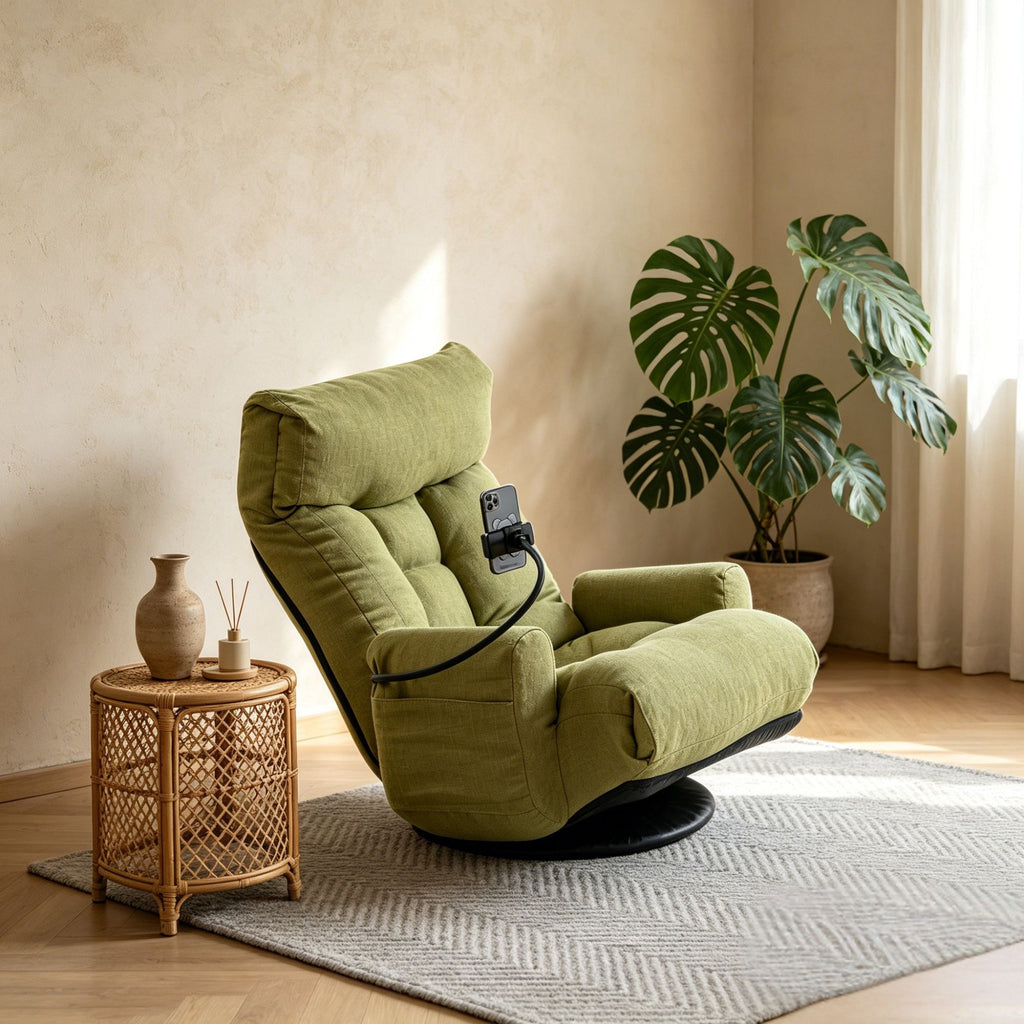 Adjustable Head and Waist Game Chair