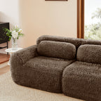 Aviana Ottoman Plush Fabric - Chocolate