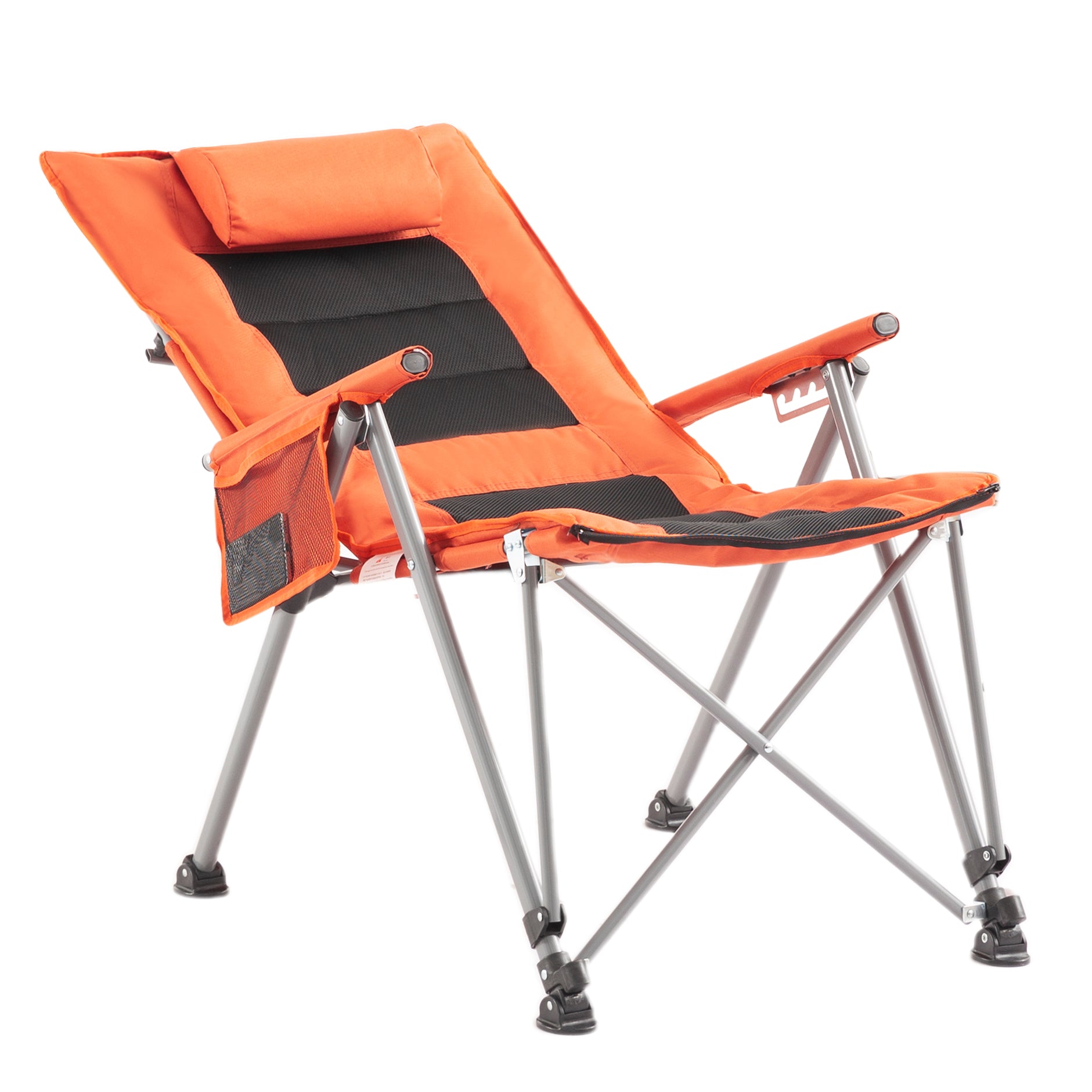 5-Position Adjustable Folding Camping Chair with Footrest